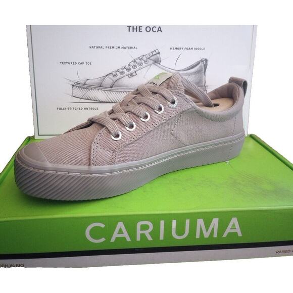 Cariuma OCA Low Gray All Mythic Canvas Shoes Womens Size 7/ M 5.5 Skate Sneaker - Picture 3 of 6